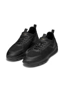 Geox Men's Black Spherica Lace-up Leather Sneaker | Derimod Geox Men's Black Spherica Lace-up Leather Sneaker | Derimod