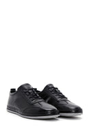 Men's Black Lace-up Leather Sneaker | Derimod Men's Black Lace-up Leather Sneaker | Derimod