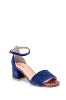 Women's Suede Ankle Strap Heeled Shoes | Derimod Women's Suede Ankle Strap Heeled Shoes | Derimod