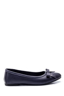Women's Leather Bow Detailed Ballerinas | Derimod Women's Leather Bow Detailed Ballerinas | Derimod