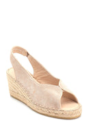 Kadın Casual Dolgu Topuk Deri Espadril | Derimod Kadın Casual Dolgu Topuk Deri Espadril | Derimod