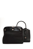 Kadın Siyah Uzun Askılı Kol Çantası | Derimod Kadın Siyah Uzun Askılı Kol Çantası | Derimod