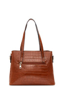 Women's Tan Crocodile Handbag | Derimod Women's Tan Crocodile Handbag | Derimod