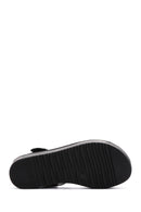 Women's Black Ankle Strap Thick Soled Sandals | Derimod Women's Black Ankle Strap Thick Soled Sandals | Derimod