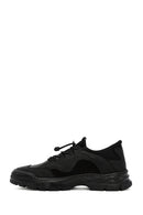 Erkek Siyah Bağcıklı Deri Sneaker | Derimod Erkek Siyah Bağcıklı Deri Sneaker | Derimod