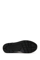 Women's Black Leather Thick Soled Sneaker | Derimod Women's Black Leather Thick Soled Sneaker | Derimod