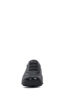 Geox Men's Black U Edgeware B Leather Sneakers | Derimod Geox Men's Black U Edgeware B Leather Sneakers | Derimod