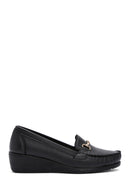 Kadın Siyah Dolgu Topuk Loafer | Derimod Kadın Siyah Dolgu Topuk Loafer | Derimod