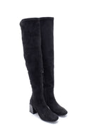 Women's Suede Heeled Boots | Derimod Women's Suede Heeled Boots | Derimod