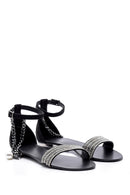 Women's Leather Accessory Detailed Sandals | Derimod Women's Leather Accessory Detailed Sandals | Derimod