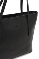 Women's Black Leather Classic Shoulder Bag | Derimod Women's Black Leather Classic Shoulder Bag | Derimod