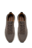 Erkek Gri Bağcıklı Kalın Tabanlı Nubuk Deri Casual Sneaker | Derimod Erkek Gri Bağcıklı Kalın Tabanlı Nubuk Deri Casual Sneaker | Derimod