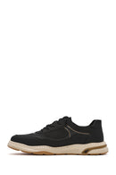 Men's Black Lace-up Leather Sneaker | Derimod Men's Black Lace-up Leather Sneaker | Derimod