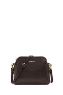 Woman Brown Long-Strap Printed Crossbody Bag | Derimod Woman Brown Long-Strap Printed Crossbody Bag | Derimod