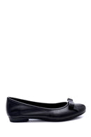 Women's Leather Bow Detailed Ballerinas | Derimod Women's Leather Bow Detailed Ballerinas | Derimod