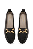 Kadın Siyah Tokalı Deri Maskülen Loafer | Derimod Kadın Siyah Tokalı Deri Maskülen Loafer | Derimod