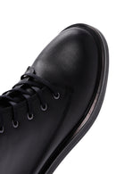 Women's Black Leather Stone Boots | Derimod Women's Black Leather Stone Boots | Derimod