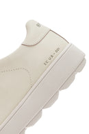 Geox Women's Beige Spherica Ecub-1 Lace-Up Leather Sneaker | Derimod Geox Women's Beige Spherica Ecub-1 Lace-Up Leather Sneaker | Derimod