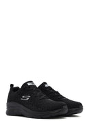 Skechers Women's Black Fashion Fit Lace-Up Thick Sole Fabric Sneakers | Derimod Skechers Women's Black Fashion Fit Lace-Up Thick Sole Fabric Sneakers | Derimod