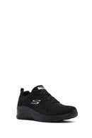Skechers Women's Black Fashion Fit Lace-Up Thick Sole Fabric Sneakers | Derimod Skechers Women's Black Fashion Fit Lace-Up Thick Sole Fabric Sneakers | Derimod
