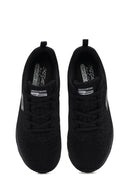 Skechers Women's Black Fashion Fit Lace-Up Thick Sole Fabric Sneakers | Derimod Skechers Women's Black Fashion Fit Lace-Up Thick Sole Fabric Sneakers | Derimod