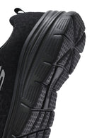 Skechers Women's Black Fashion Fit Lace-Up Thick Sole Fabric Sneakers | Derimod Skechers Women's Black Fashion Fit Lace-Up Thick Sole Fabric Sneakers | Derimod