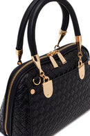 Woman Black Long-Strap Knitted Classic Shoulder Bag | Derimod Woman Black Long-Strap Knitted Classic Shoulder Bag | Derimod