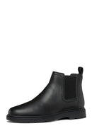 Geox Men's Black Spherica Ec1 Leather Chelsea Boots | Derimod Geox Men's Black Spherica Ec1 Leather Chelsea Boots | Derimod