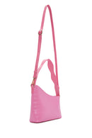 Women's Pink Long Strap Crocodile Patterned Shoulder Bag | Derimod Women's Pink Long Strap Crocodile Patterned Shoulder Bag | Derimod