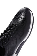 Erkek Siyah Bağcıklı Deri Sneaker | Derimod Erkek Siyah Bağcıklı Deri Sneaker | Derimod