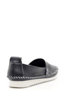 Women's Leather Loafer with Stitching Detail | Derimod Women's Leather Loafer with Stitching Detail | Derimod