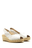 Kadın Dolgu Topuklu Burnu Açık Espadril Ayakkabı | Derimod Kadın Dolgu Topuklu Burnu Açık Espadril Ayakkabı | Derimod