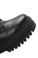 Women's Black Leather Thick Soled Boots | Derimod Women's Black Leather Thick Soled Boots | Derimod