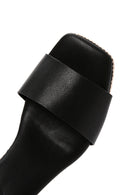 Women's Black Ankle Strap Wedge Heeled Sandals | Derimod Women's Black Ankle Strap Wedge Heeled Sandals | Derimod