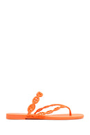 Women's Orange Jelly Flip Flops | Derimod Women's Orange Jelly Flip Flops | Derimod