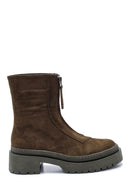 Women's Suede Zipper Boots | Derimod Women's Suede Zipper Boots | Derimod