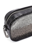 Women's Black Long Strap Stone Cross Bag | Derimod Women's Black Long Strap Stone Cross Bag | Derimod