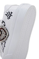 Women's White Stone Sneaker | Derimod Women's White Stone Sneaker | Derimod
