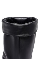 Woman Black Chunky Heels Leather Boot | Derimod Woman Black Chunky Heels Leather Boot | Derimod