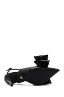 Women's Black Open Back Thin Heel Patent Leather Shoes | Derimod Women's Black Open Back Thin Heel Patent Leather Shoes | Derimod