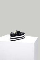 High-Based Star Detailed Women's Leather Sports Shoes | Derimod High-Based Star Detailed Women's Leather Sports Shoes | Derimod