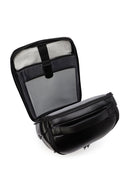 D-Pack Unisex Black Technological Leather Backpack | Derimod D-Pack Unisex Black Technological Leather Backpack | Derimod