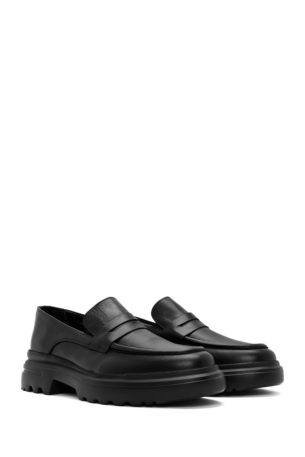Erkek Siyah Deri Casual Loafer
