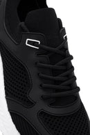 Derimod Zero Men's Black Lace-Up Thick Soled Fabric Sneaker | Derimod Derimod Zero Men's Black Lace-Up Thick Soled Fabric Sneaker | Derimod