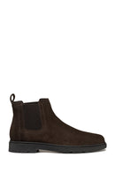 Geox Men's Brown Spherica Ec1 Suede Leather Chelsea Boots | Derimod Geox Men's Brown Spherica Ec1 Suede Leather Chelsea Boots | Derimod