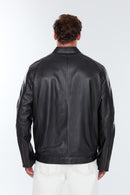 Alanzo (Plus) Erkek Siyah Deri Ceket | Derimod Alanzo (Plus) Erkek Siyah Deri Ceket | Derimod