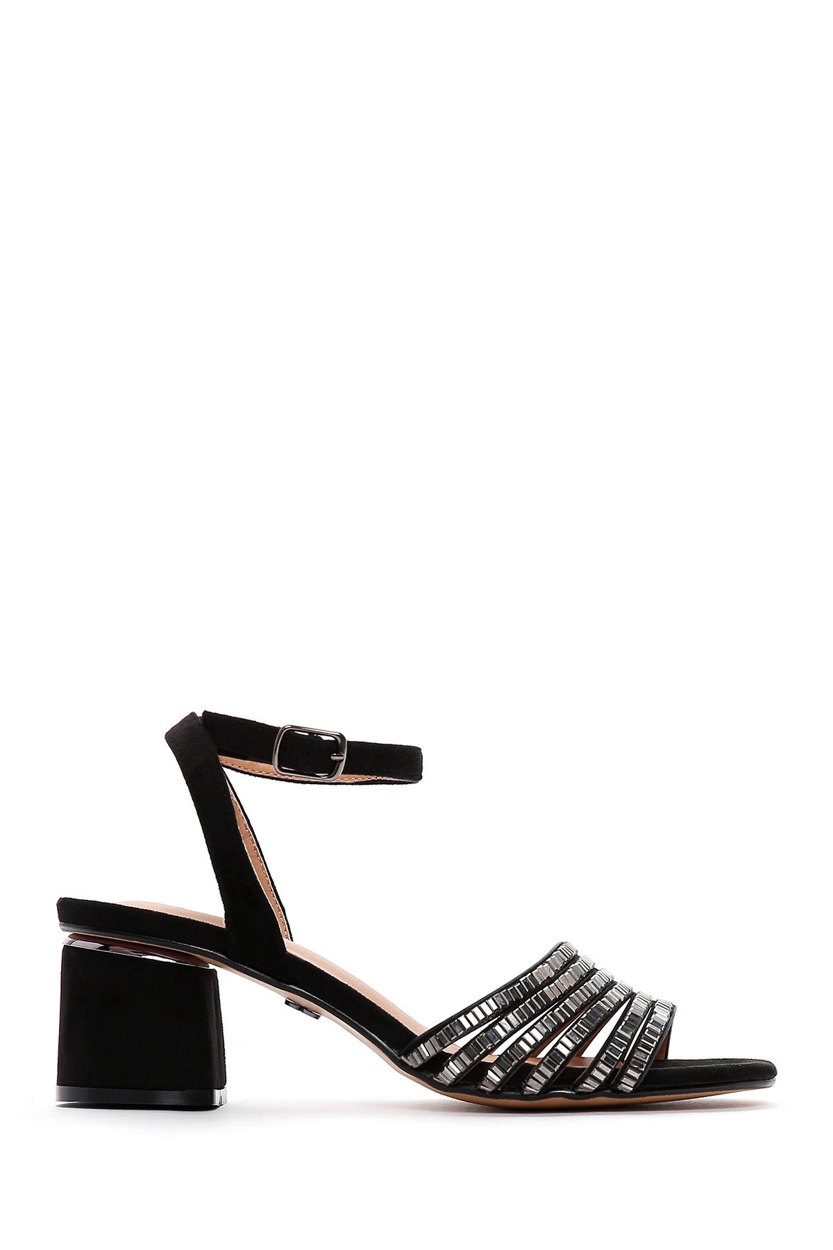 Kadın Siyah Kalın Topuklu Sandalet 23SFE469114 | Derimod