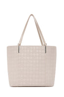 Kadın Krem Baskılı Omuz Çantası | Derimod Kadın Krem Baskılı Omuz Çantası | Derimod
