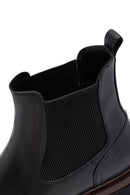 Male Black Thick-Soled Leather Chelsea Boots | Derimod Male Black Thick-Soled Leather Chelsea Boots | Derimod
