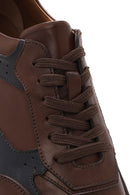 Men's Tan Lace-up Leather Sneaker | Derimod Men's Tan Lace-up Leather Sneaker | Derimod